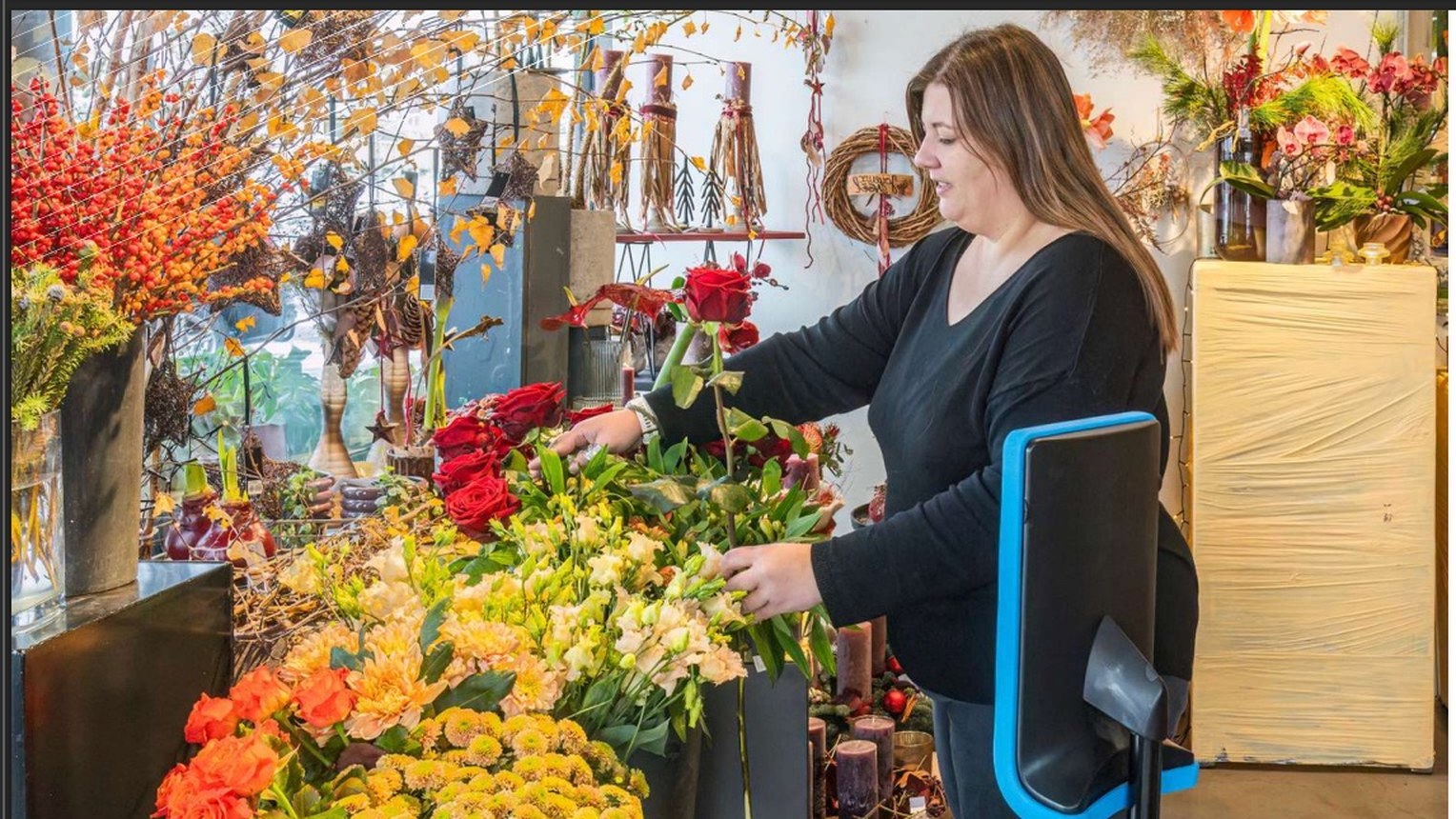 Un robot en rayon chez Hertig Fleurs, l'un des trois commerces partenaires.